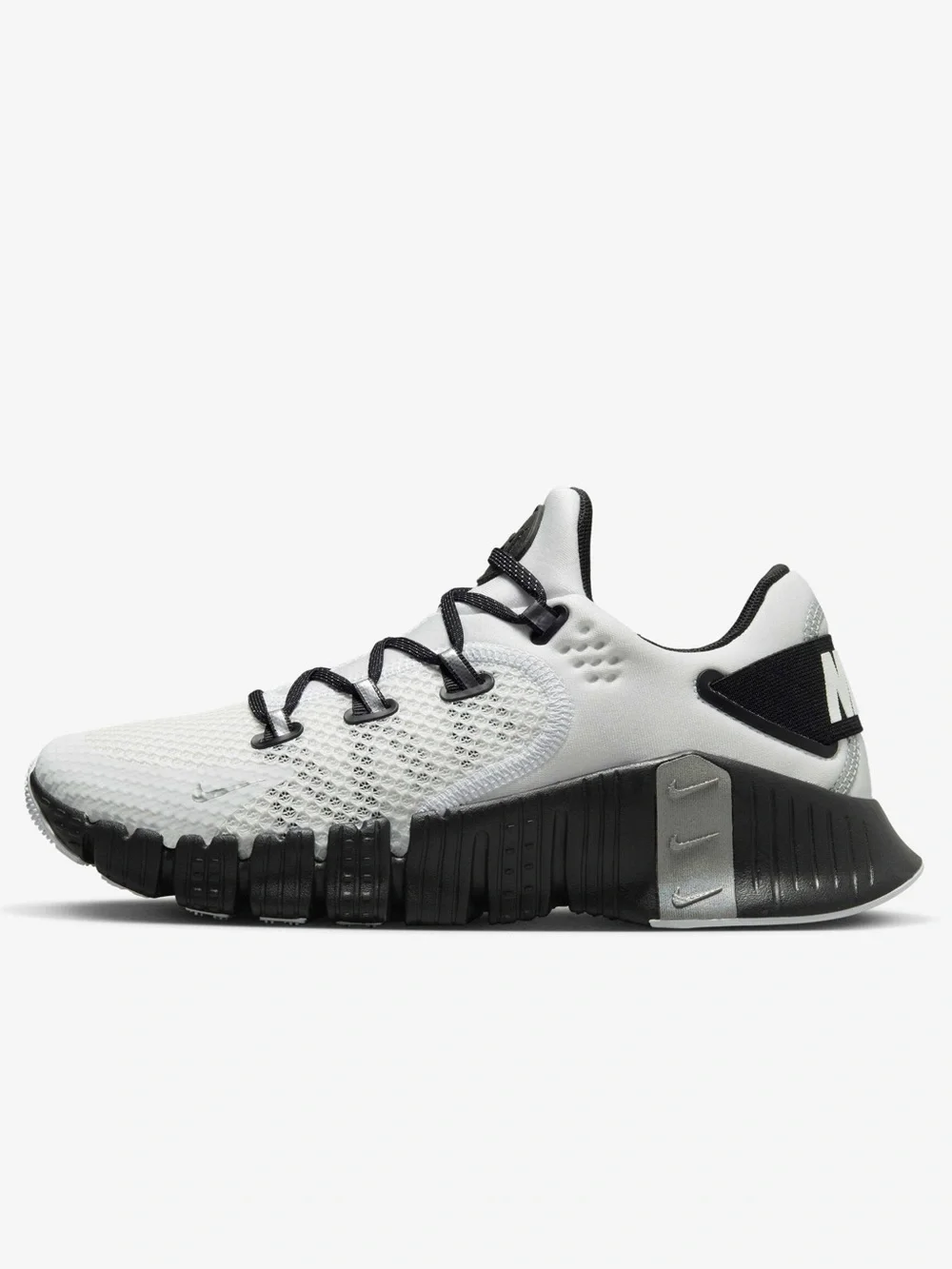 Nike Free Metcon 4 Premium Training Shoes- White Black Silver Size 8